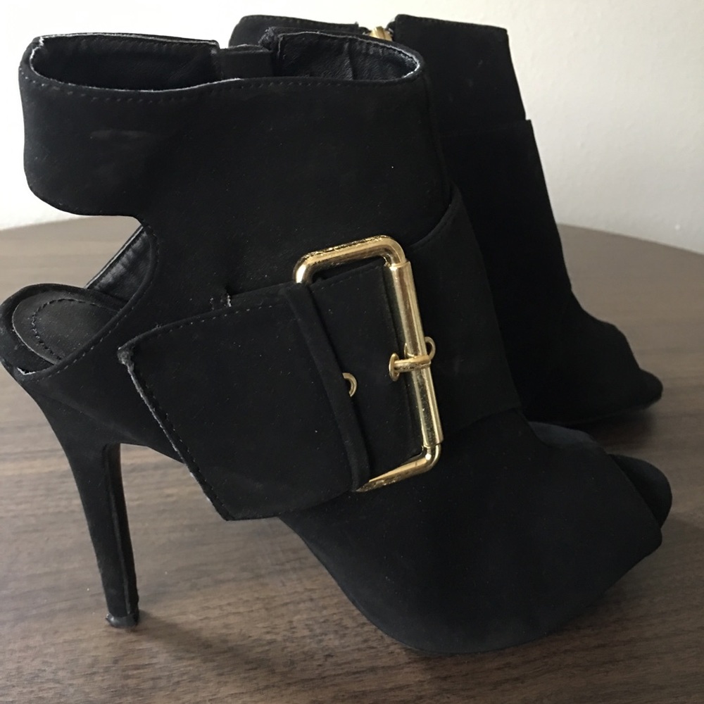 SEXY BLACK SUEDE LIKE BOOTS